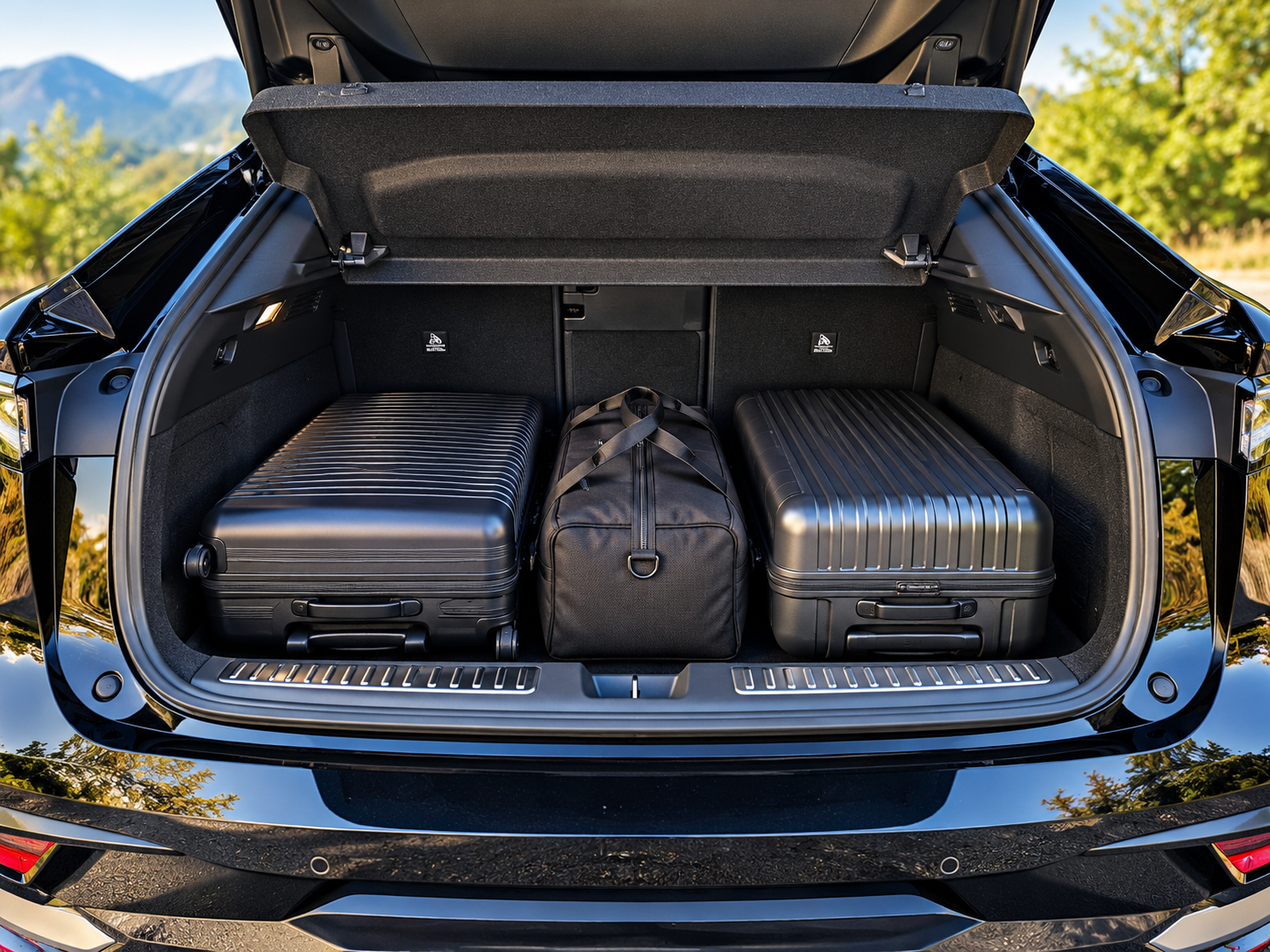 Coffre du Renault Rafale pour les bagages des passagers